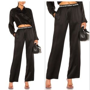 ALEXANDER WANG Silk-Satin Wide-
Leg Pants XS